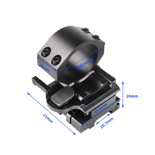 Quick Release 34mm Scope Tube 20mm Rail Mounts TW-STC326