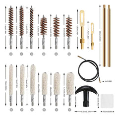 Pistol Cleaning Kit TW-GC128P Copper Slotted Tips